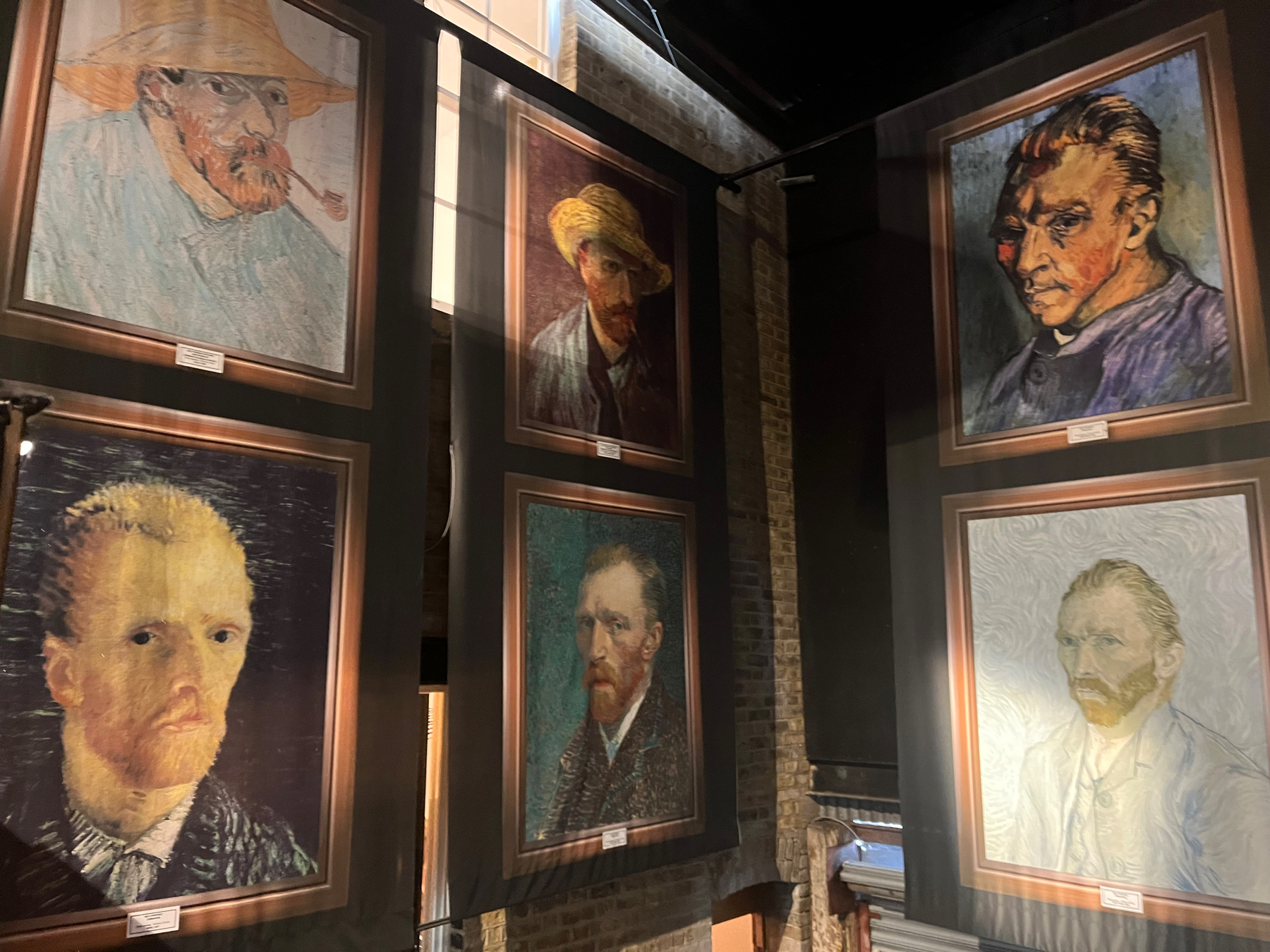 Copies of several of Van Gogh self-portraits