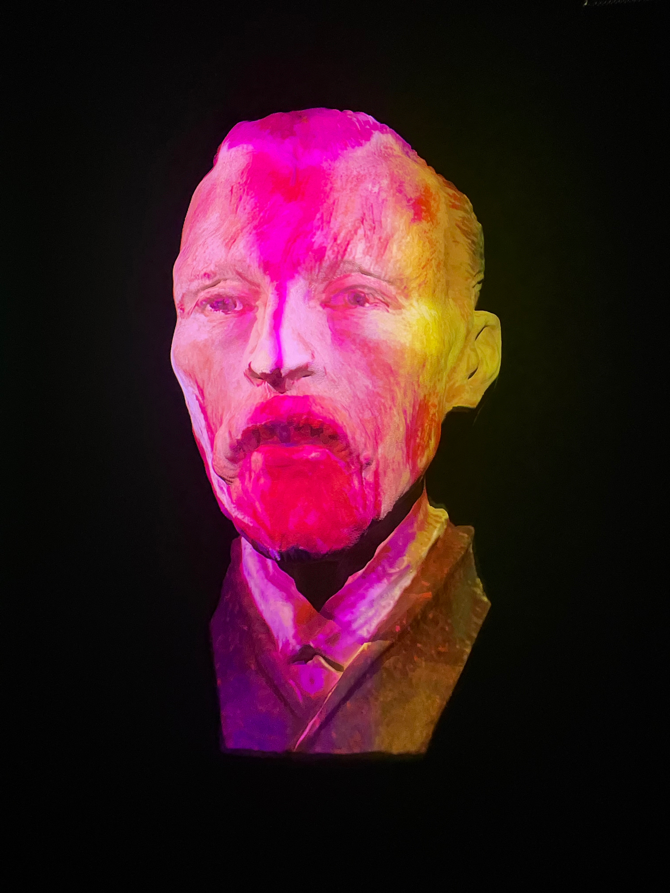 A 3D projection of one of Van Gogh&rsquo;s self portraits