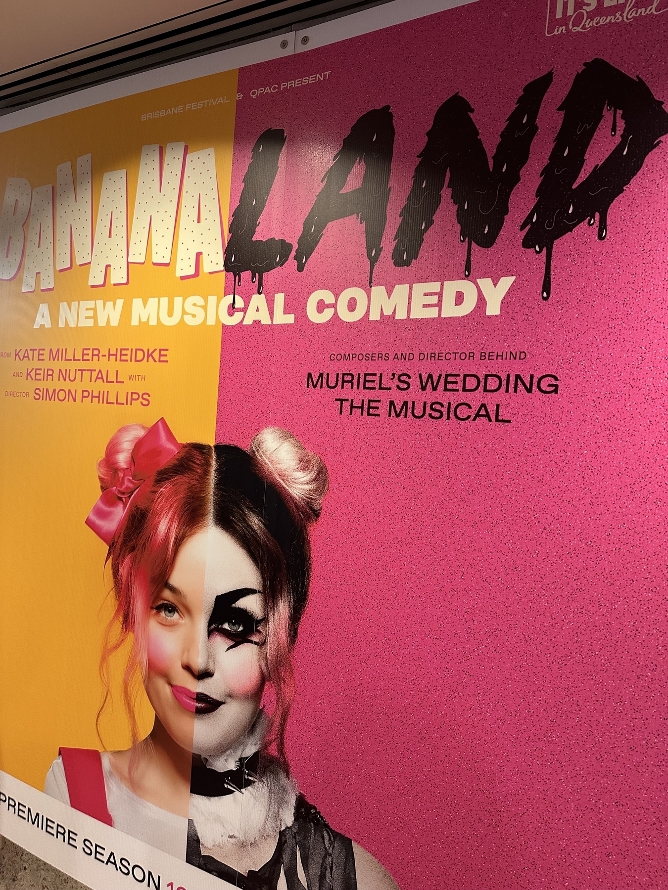 A poster advertising a musical comedy - Bananaland. 