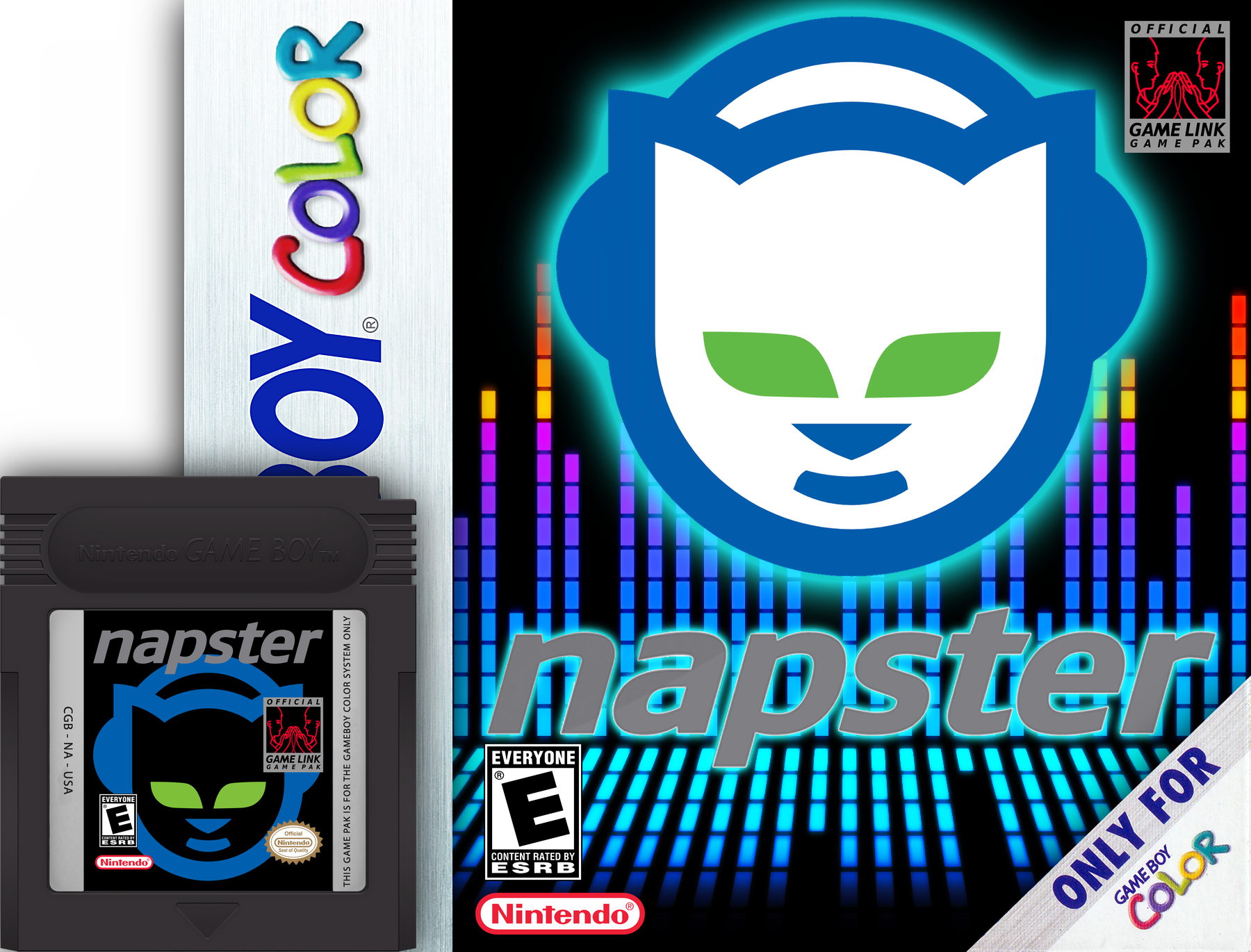 Napster for the Game Boy Color; box & cartridge