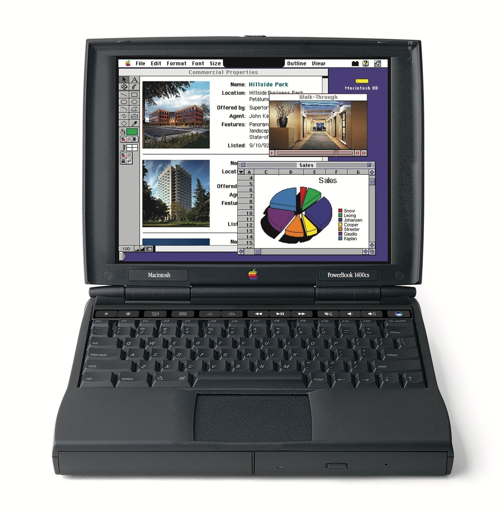 PowerBook 1400cs with Notch, TouchBar, and large TrackPad