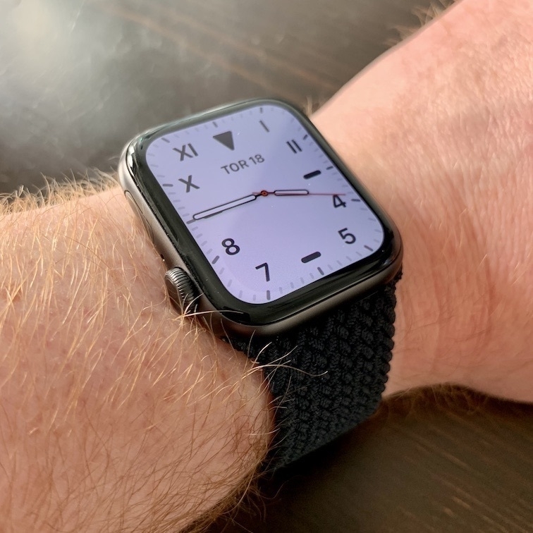 Apple Watch with Braided Solo Loop band