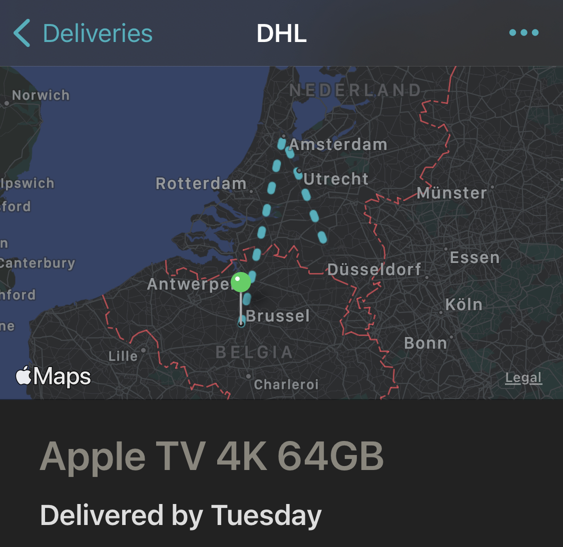 Apple TV 4k 2021 delivered by Tuesday