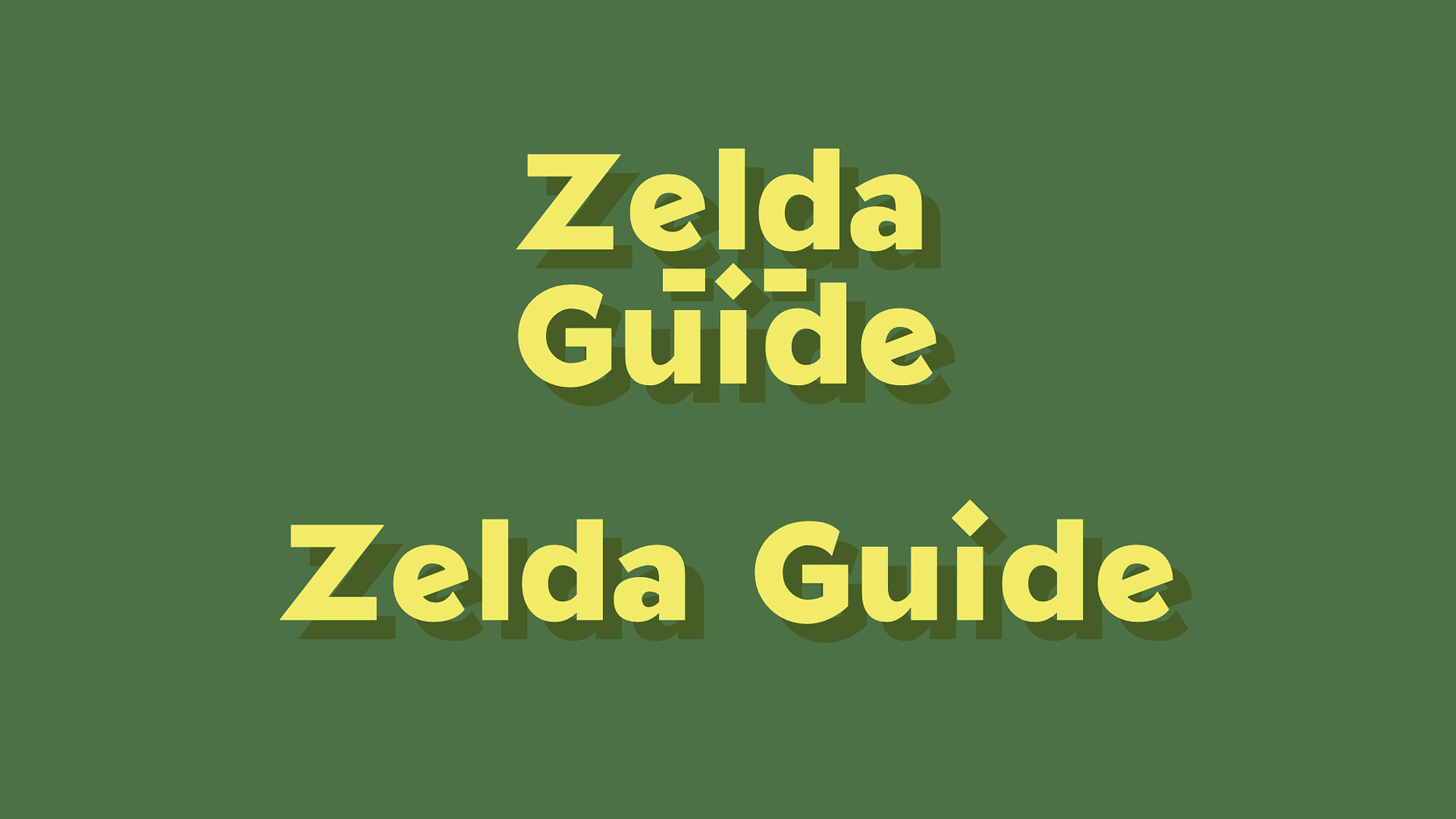 Zelda Guide with Gnomon* font