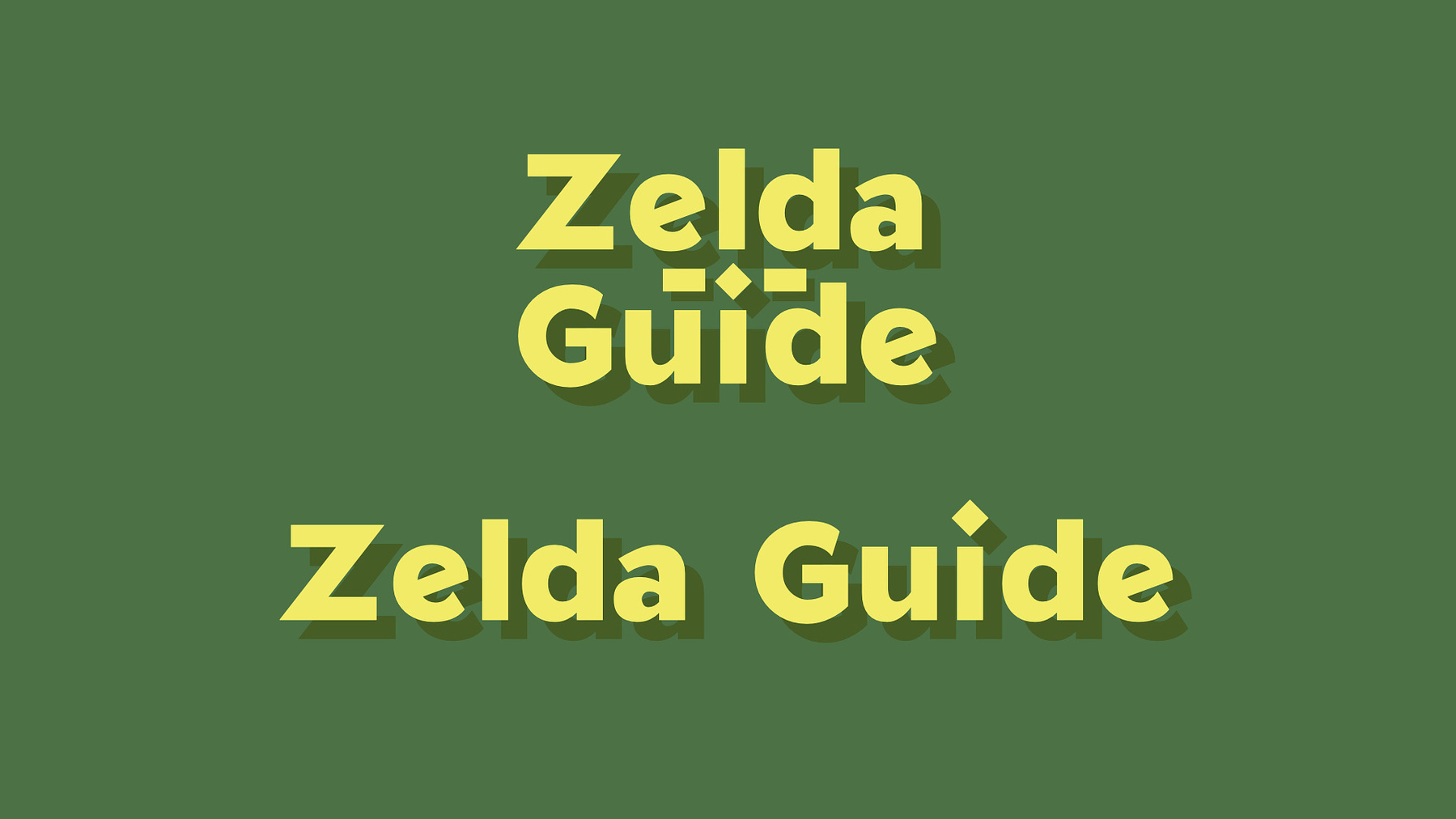 Zelda Guide with Gnomon* font