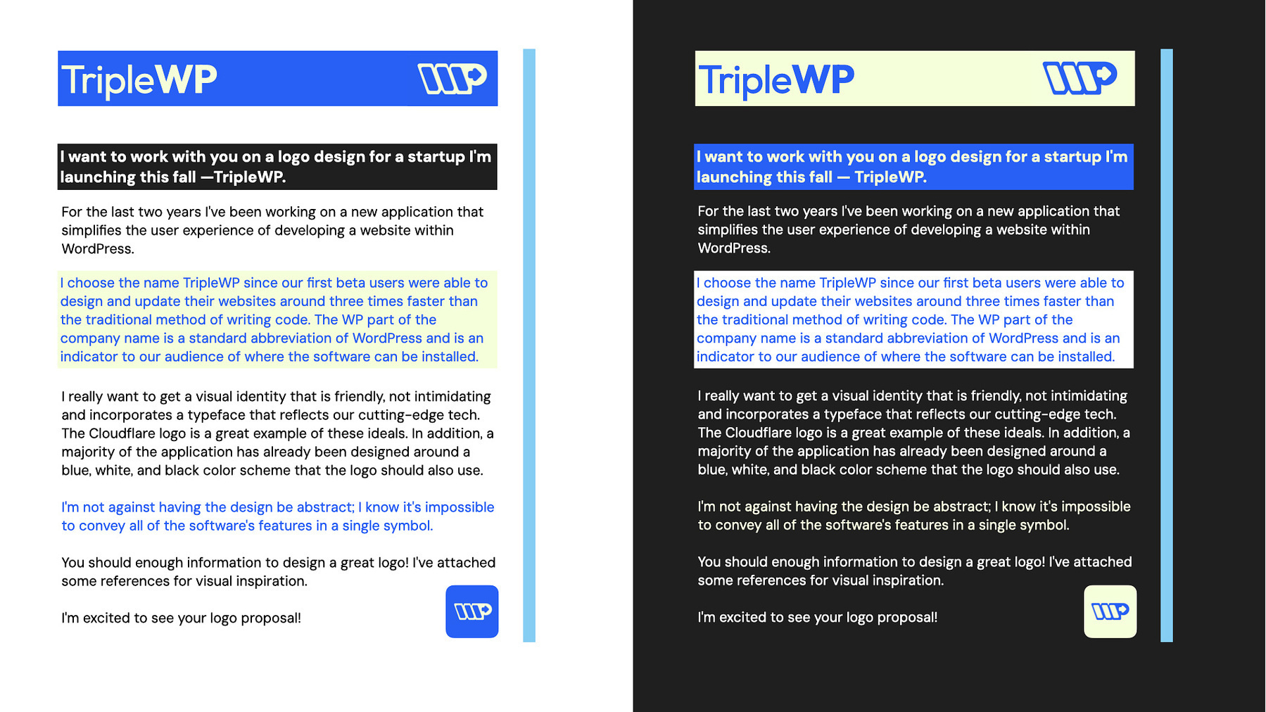 Typography and Color Scheme in use