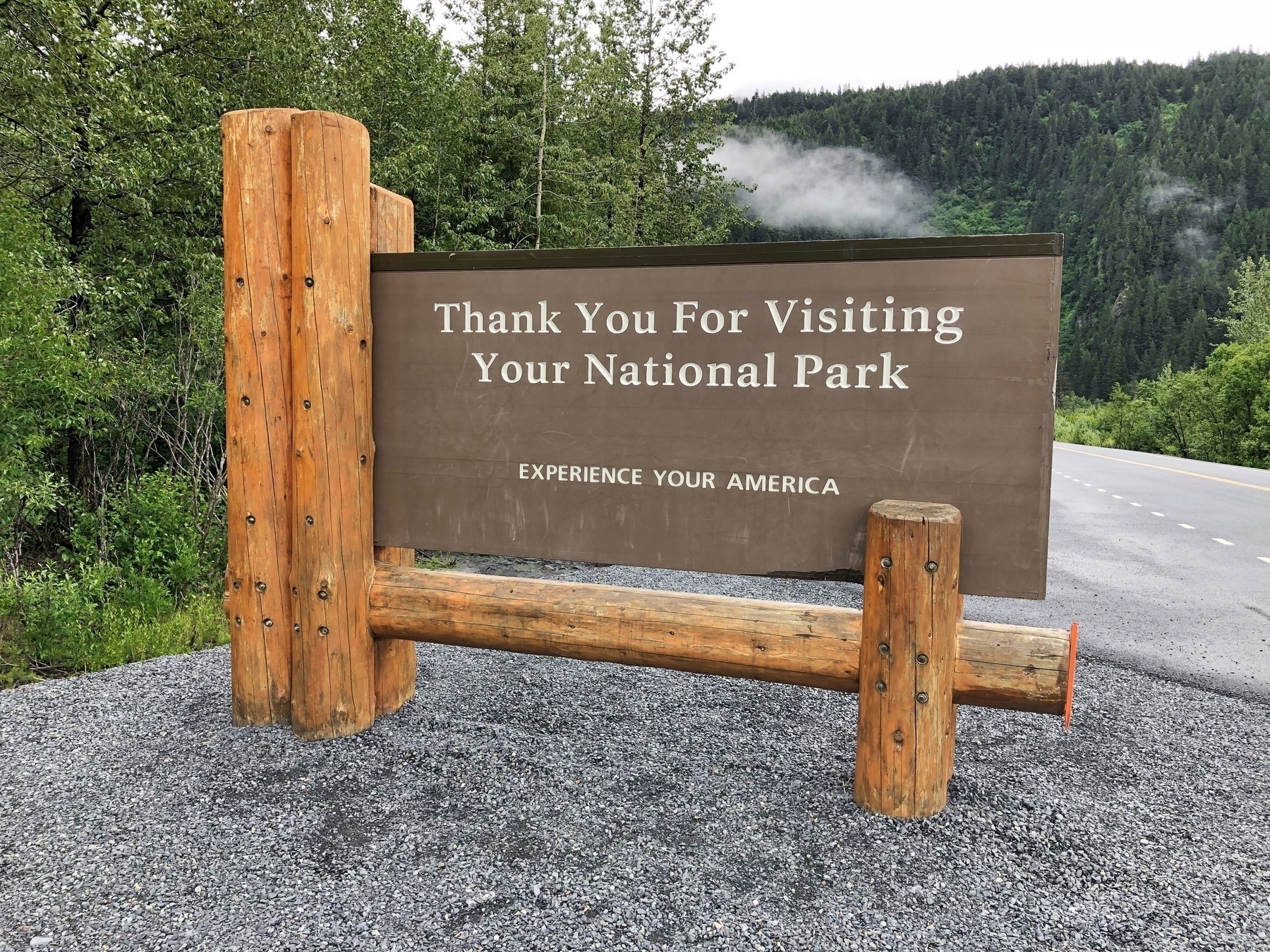 Sign that reads Thank you for visiting your national park.