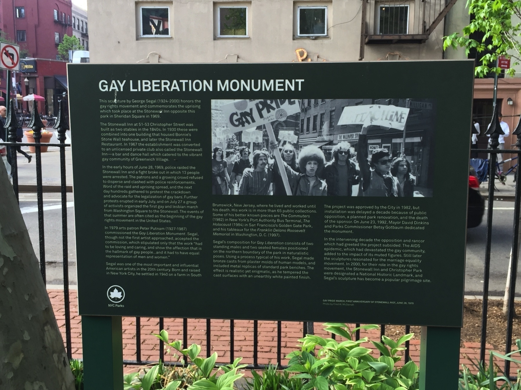 Gay liberation interpretative sign