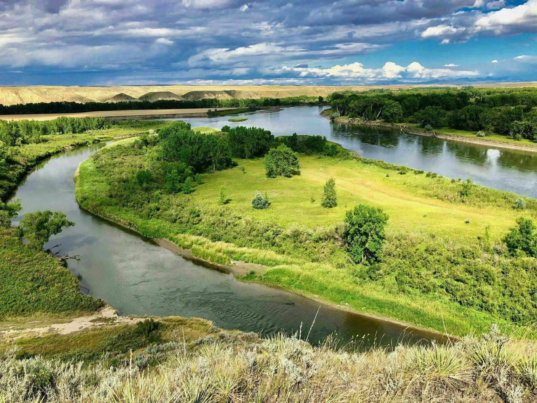 View from “Decision Point” during the Lewis and Clark Expedition.