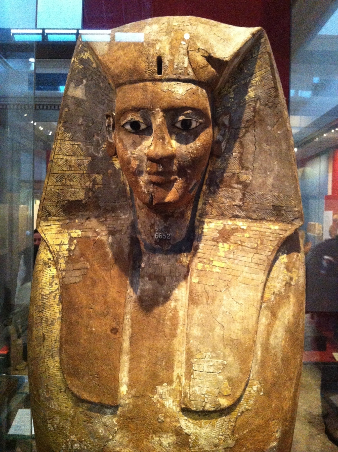 Egyptian pharohs coffin, British Museum, London UK