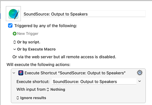 "SoundSource: Output to Speakers" (without trigger)