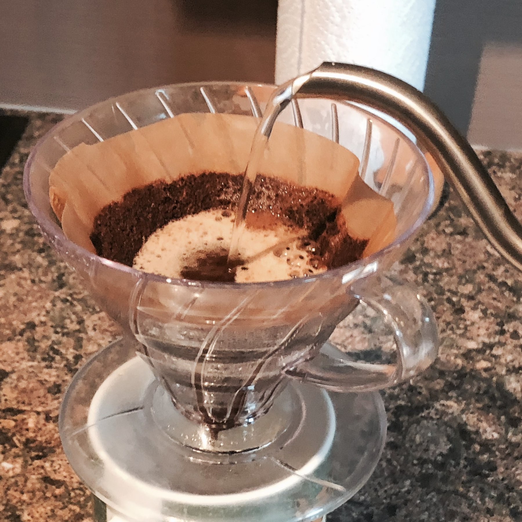 Brewing coffee with a V60