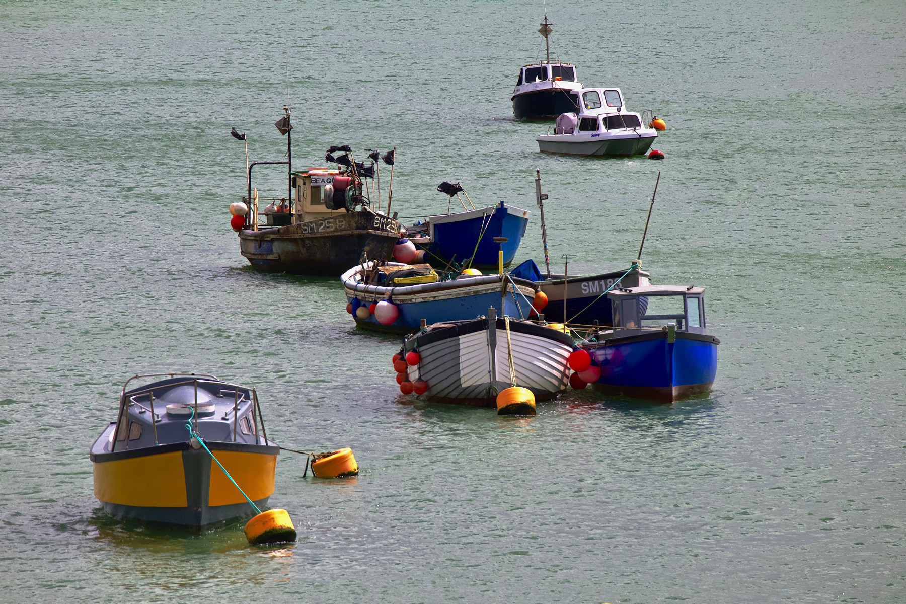 Boats moored in the River Adur between Shoreham-by-Sea and Shoreham Beach