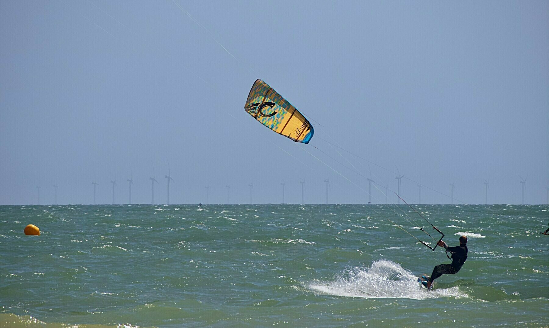 Kite surfers off Shoreham Beach