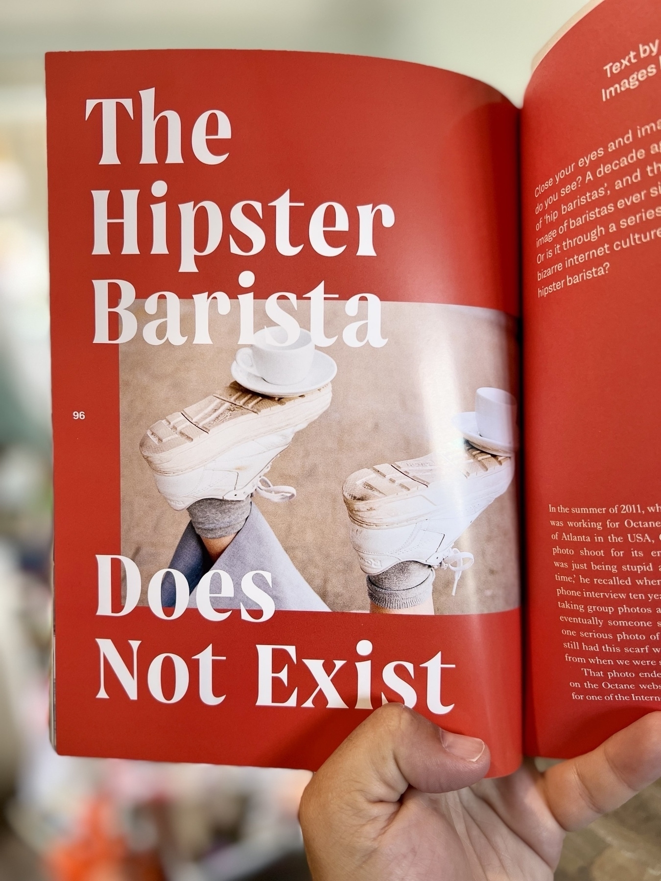 A feature entitled "the hipster barista dies not exist" from Standart magazine. 