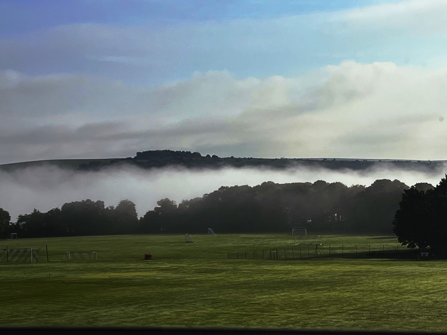 Mist in the Sussex South Downs near Lancing College.