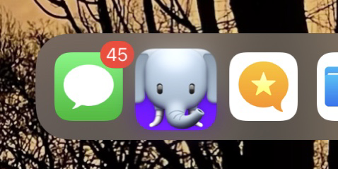 The Ivory app icon in an iPad dock.