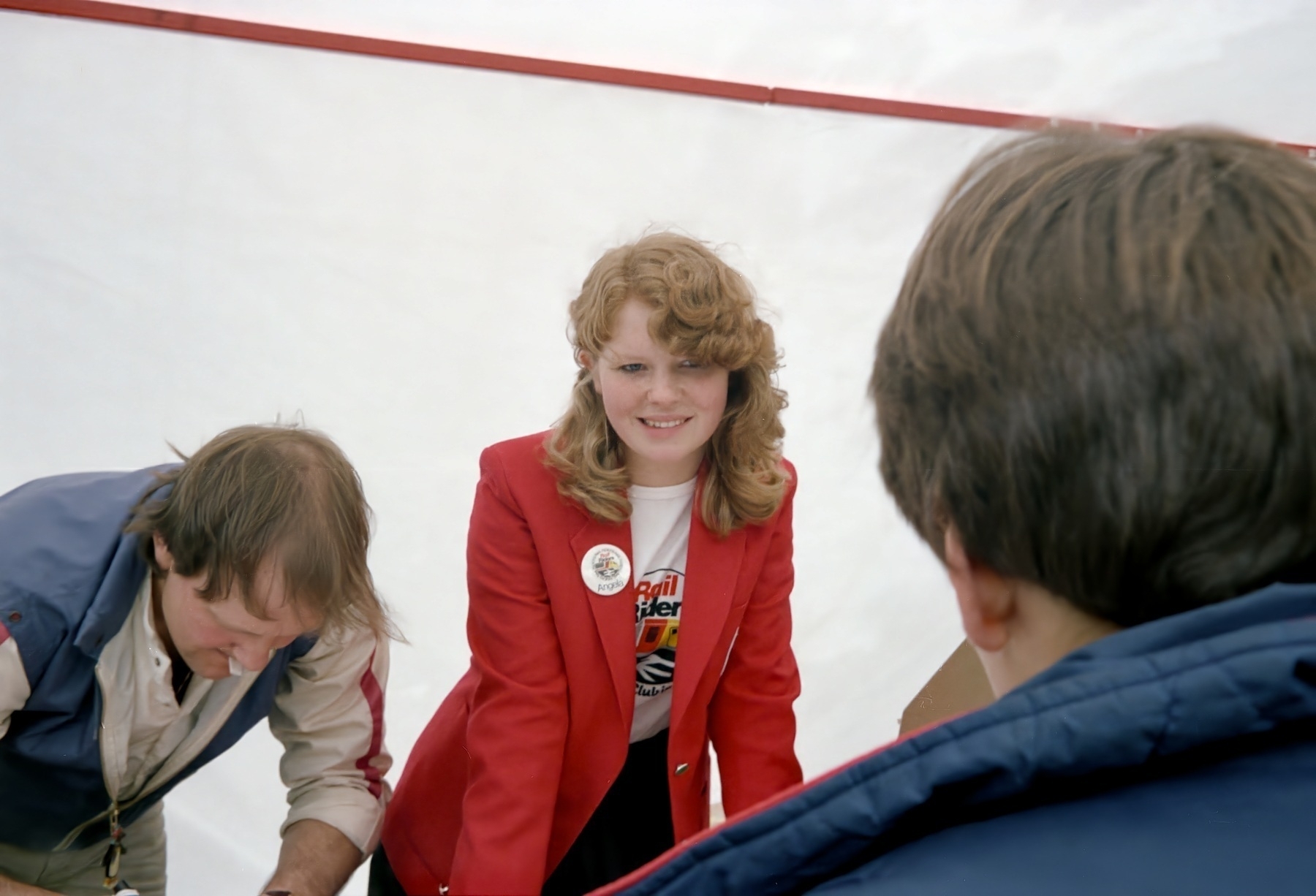 Angela from the Rail Riders club in Edinburgh in the 1980s. 