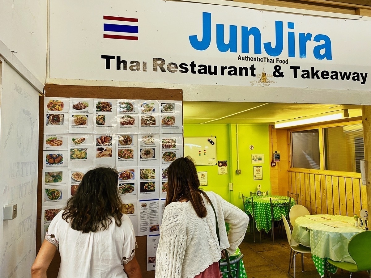 Junjira restaurant menu board