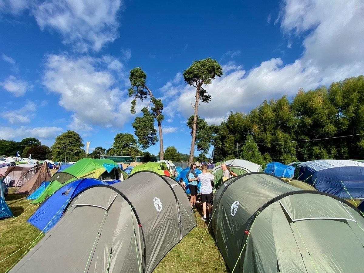 Tents at the Green Man Festival