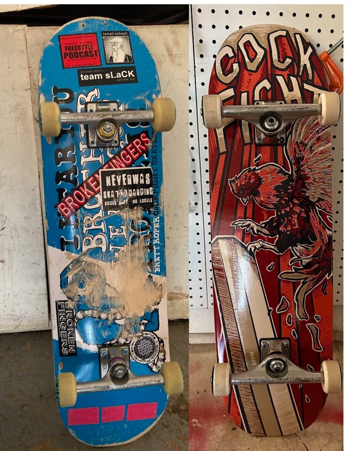 2 skateboards