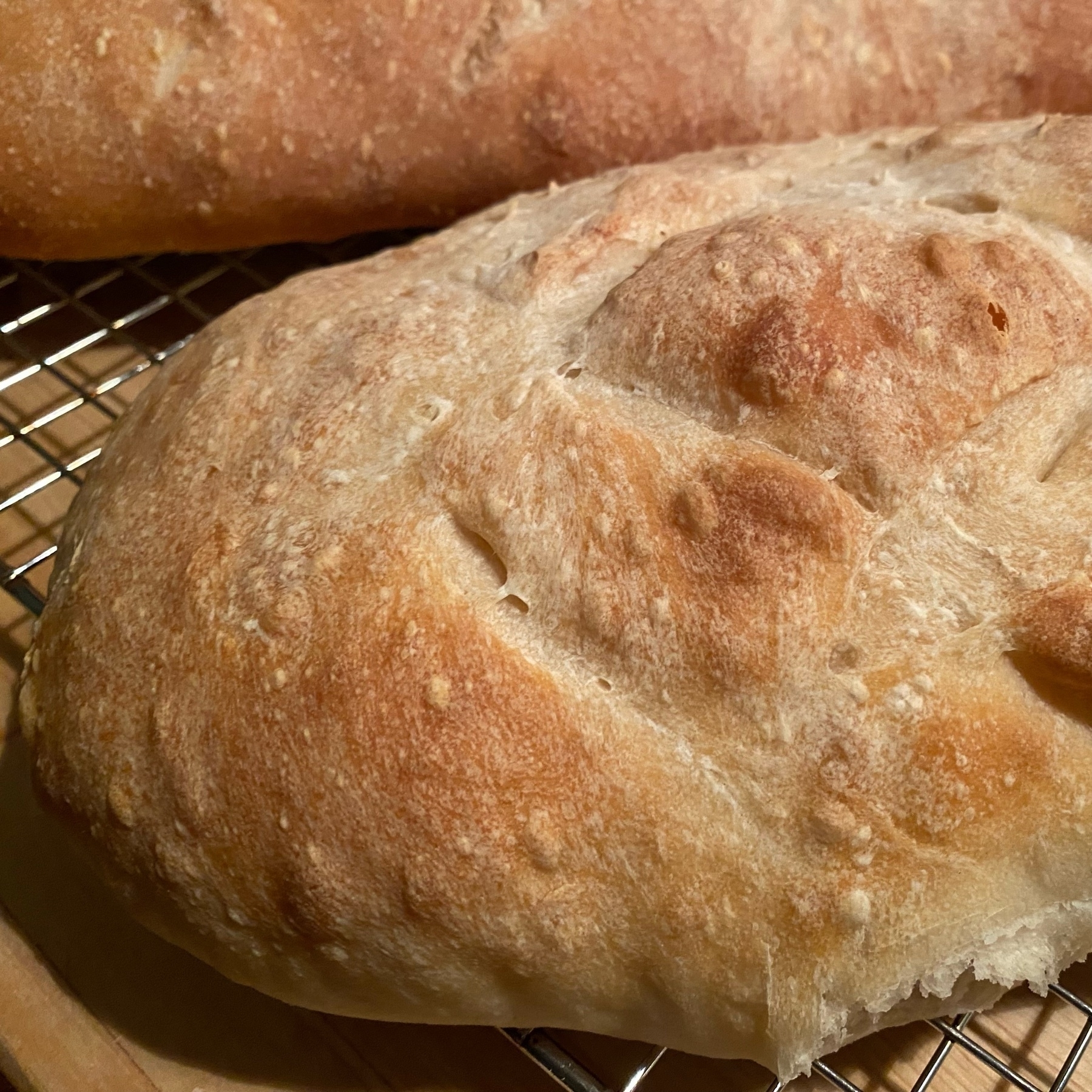 close up of freshly baked bread