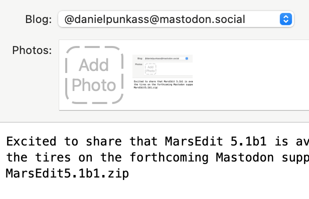 Screenshot of MarsEdit for Mac with an excerpt of the post being written to announce this update