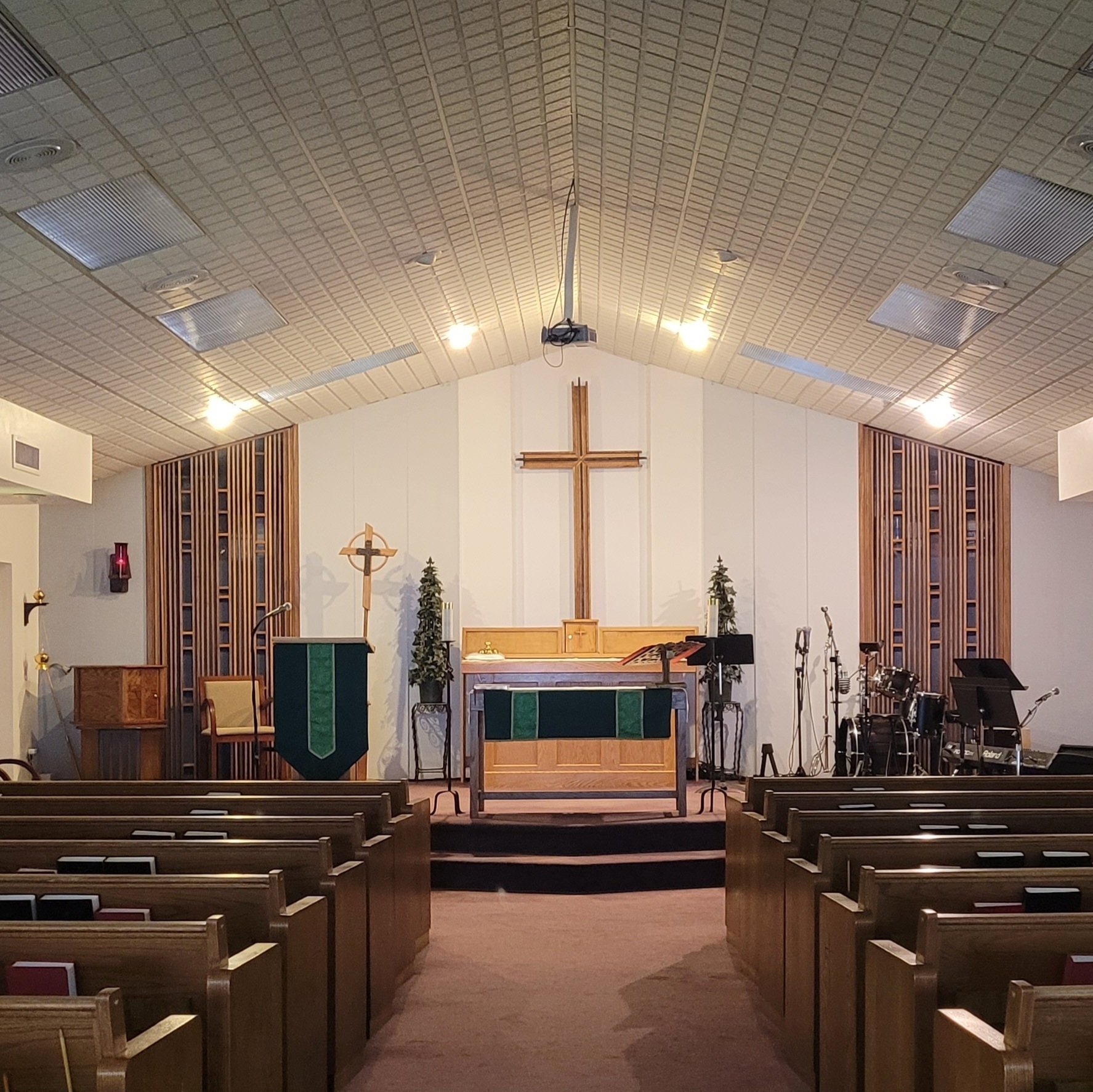 A fairly traditional chapel space at Desert Mission Anglican Church