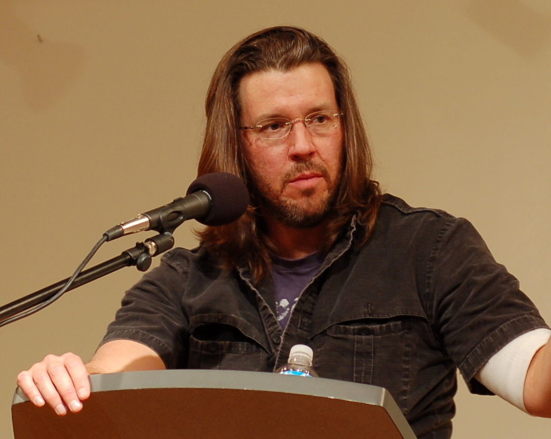 Photo of David Foster Wallace speaking