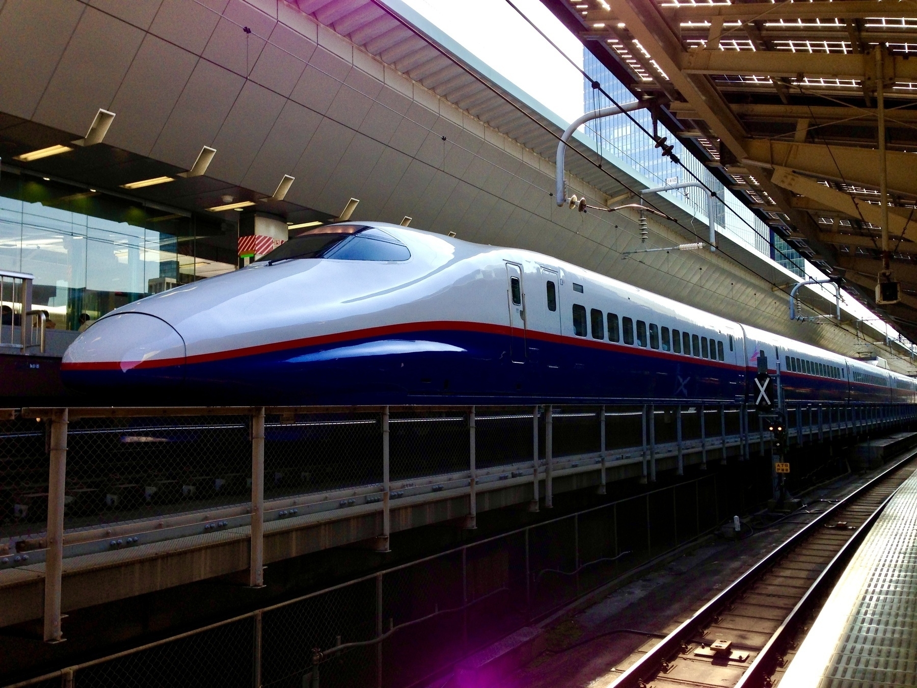 Photo of the Shinkansen bullet train 