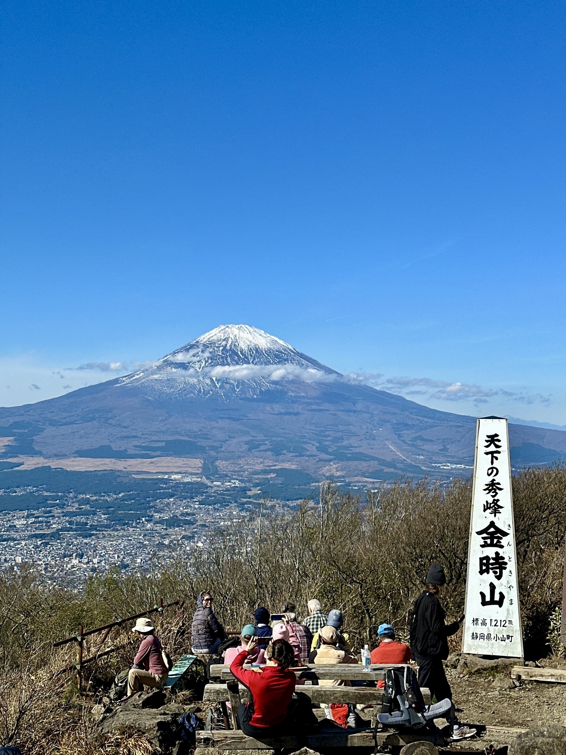 View of Mt Fuji from Mt Kintoki. 