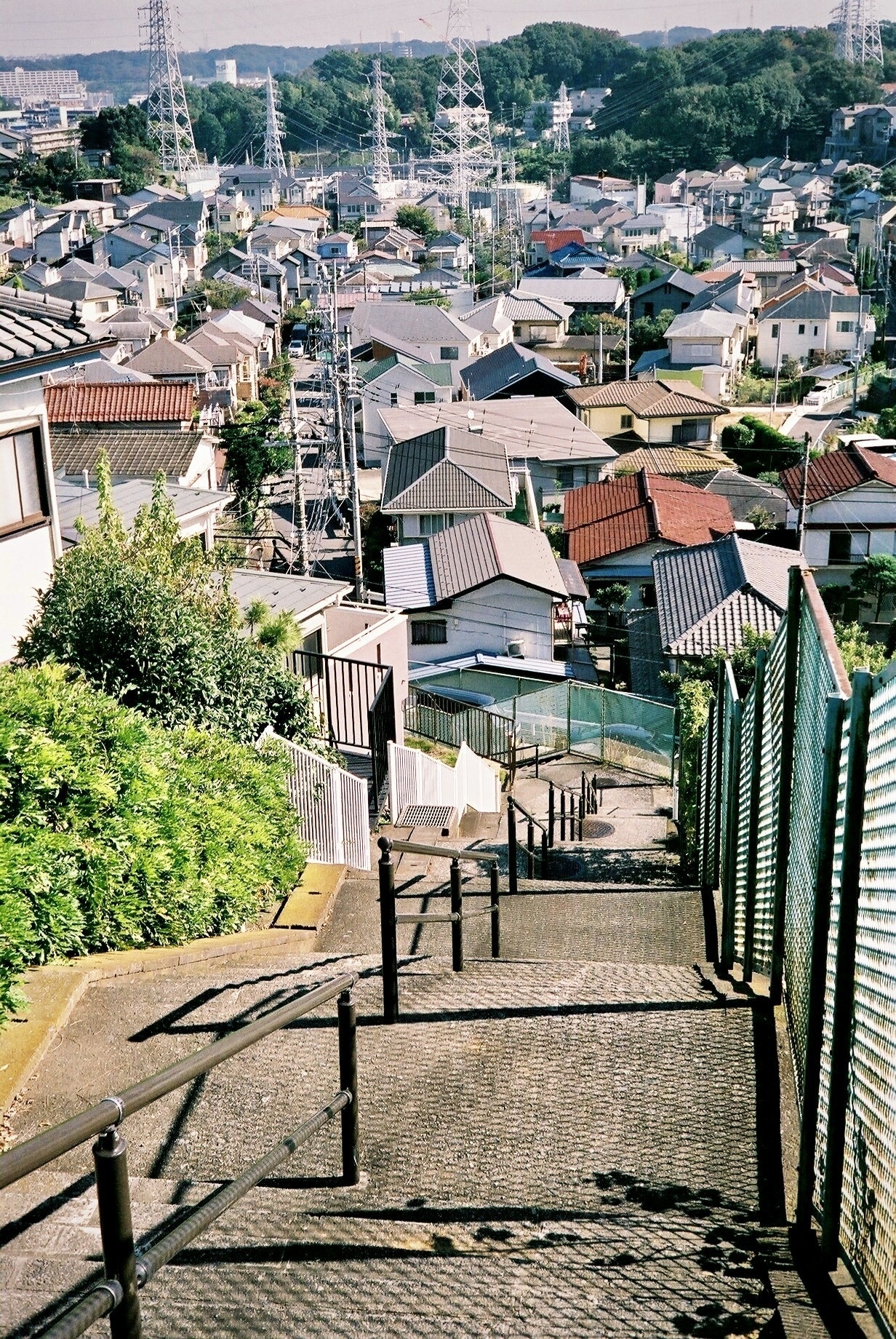 Long stairway in Totsuka Yokohama. 