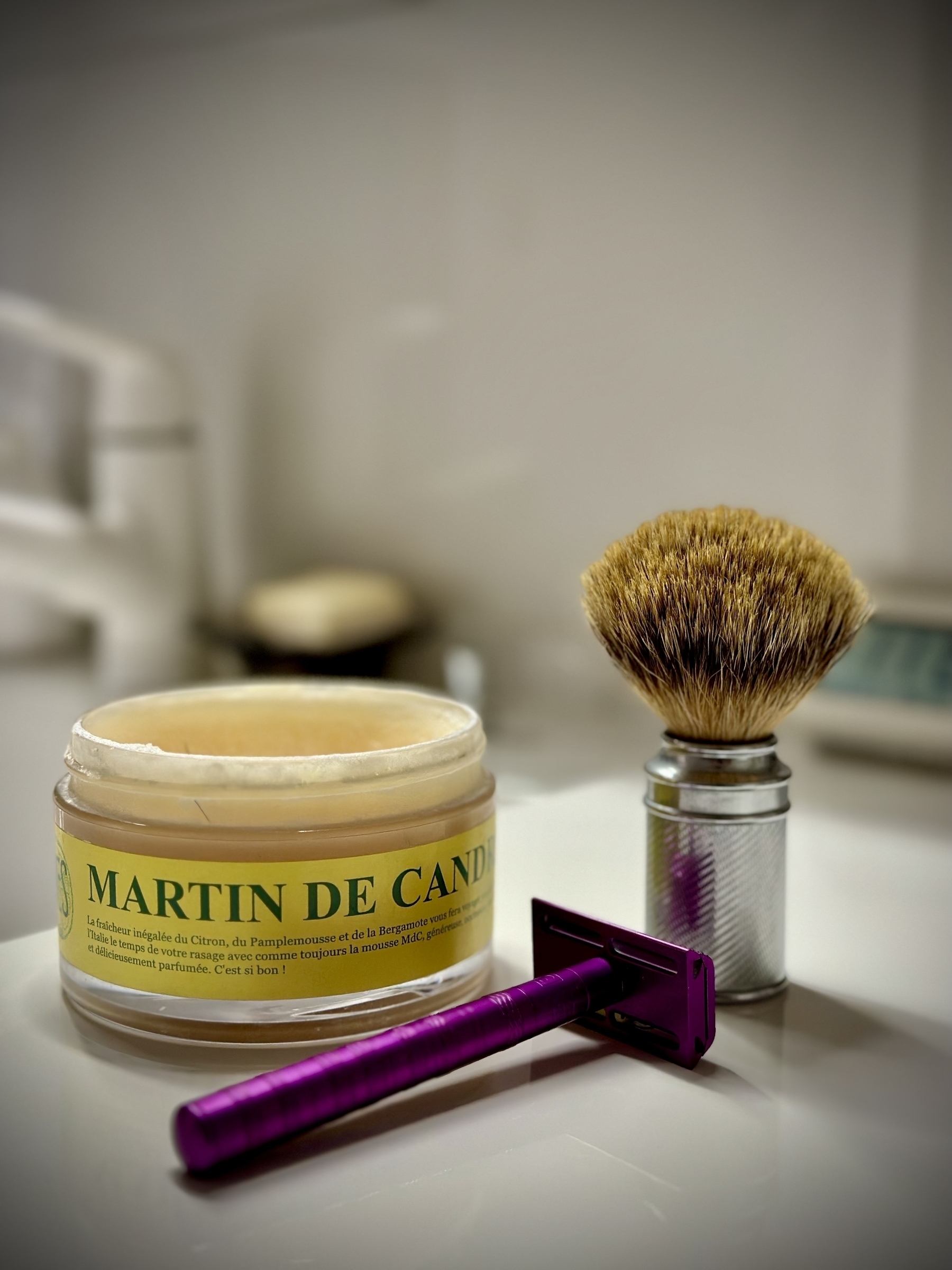 Wet shaving kit - soap, brush, double edge razor