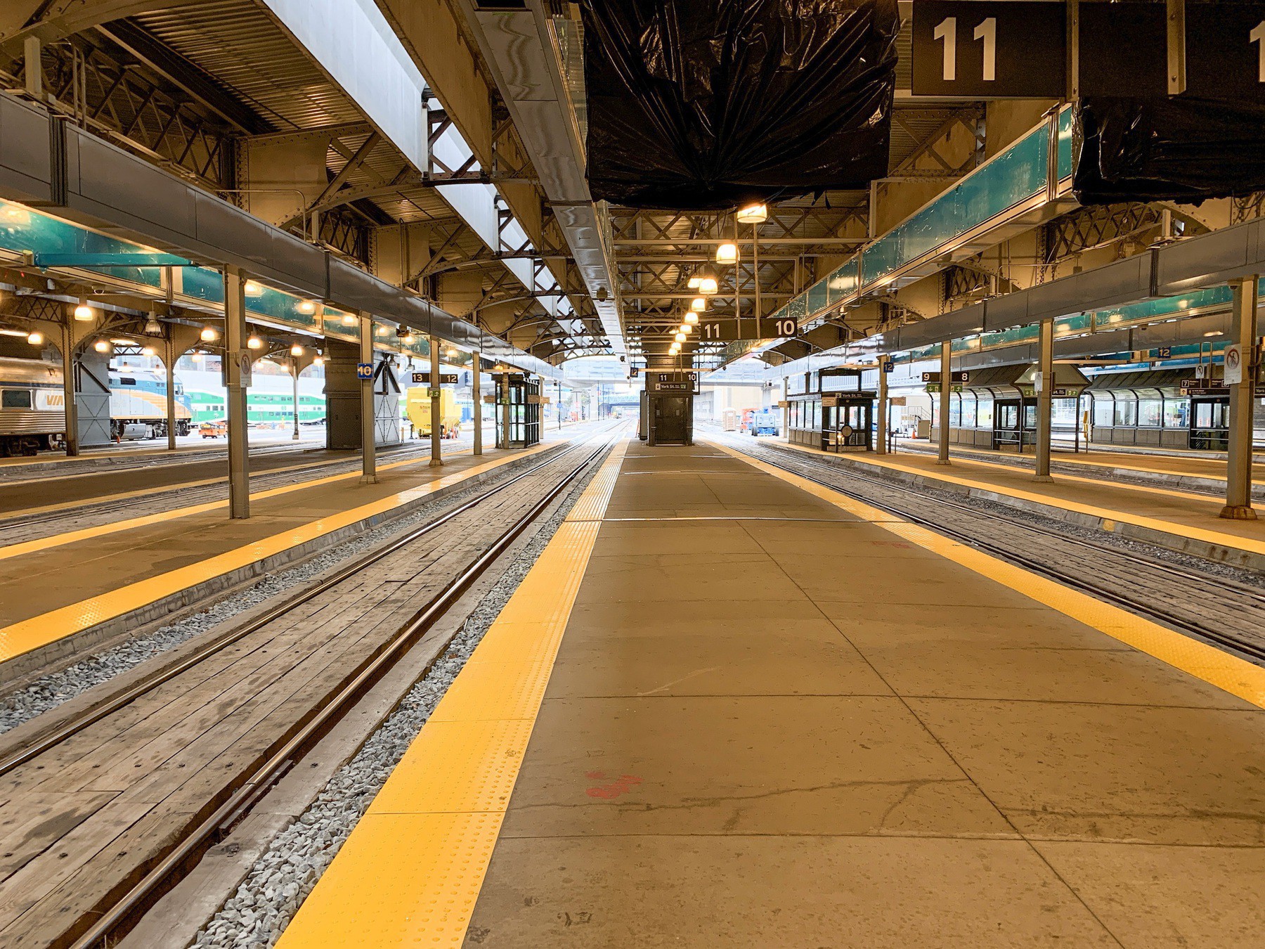 Track 10/11 at Union Station, Toronto, Ontario, Canada.