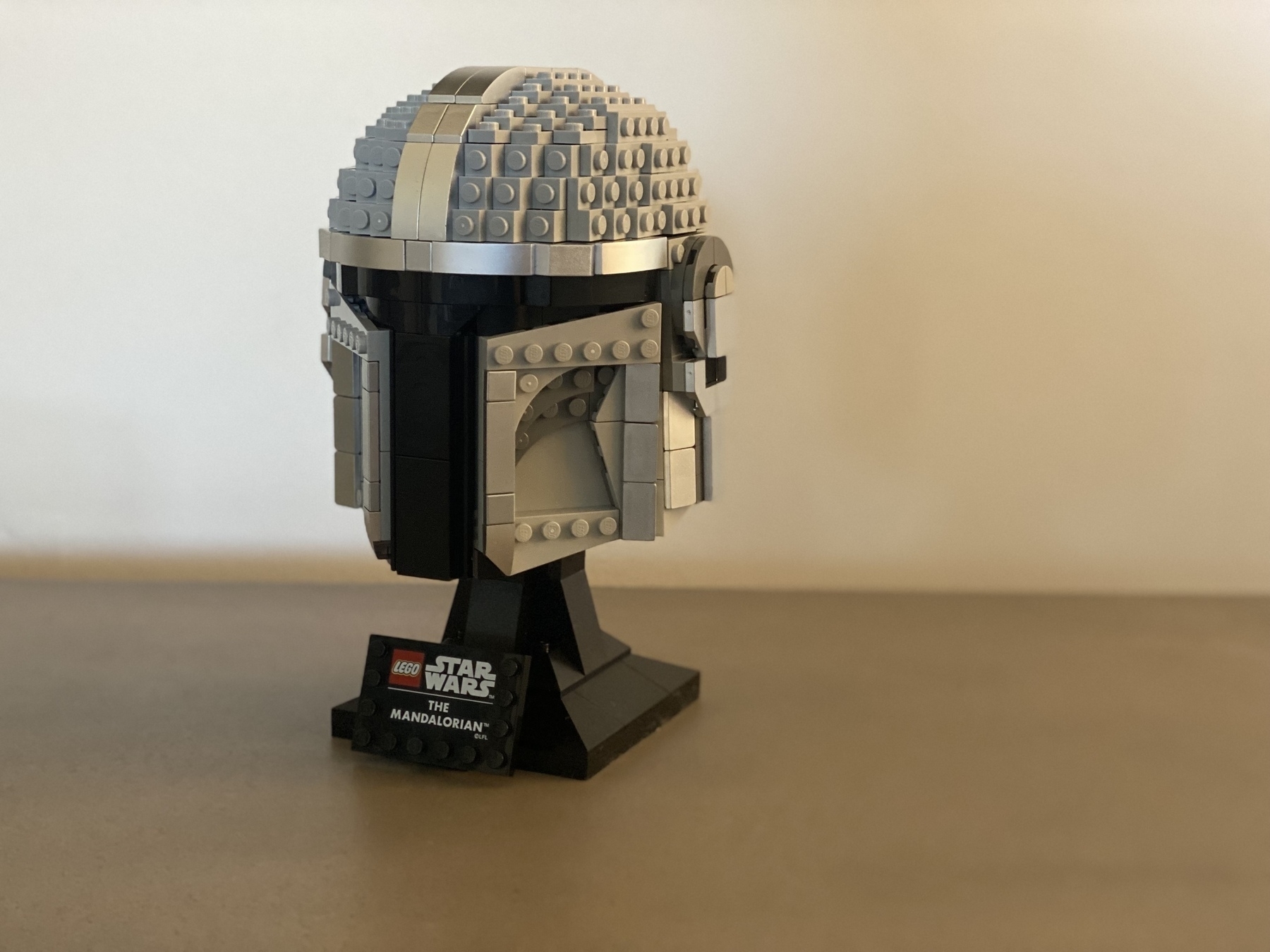 Completed Mandalorian Lego helmet build. &10;