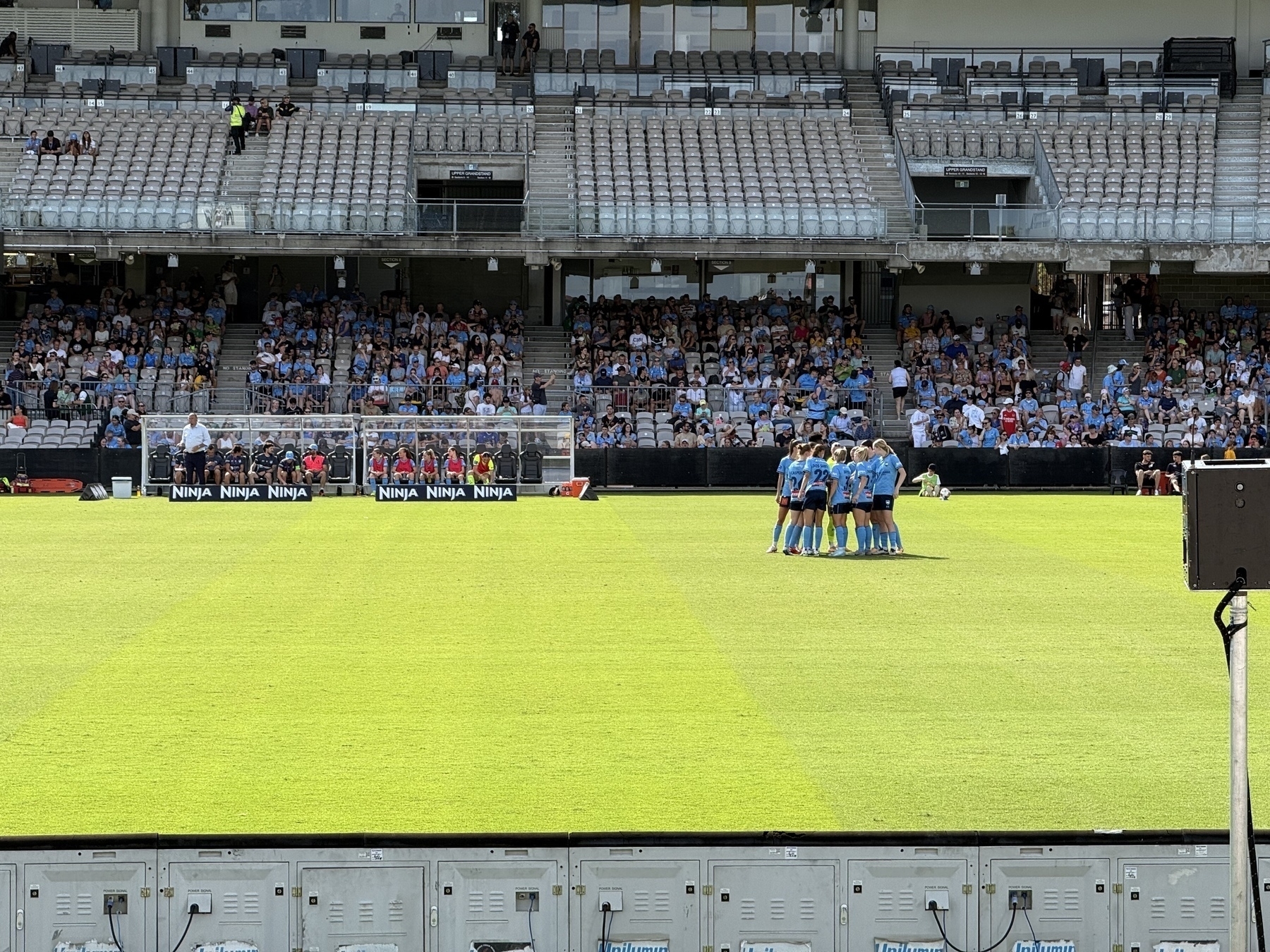 The view watching the Sydney FC vs Melbourne City women’s A-League match as the game was about to start