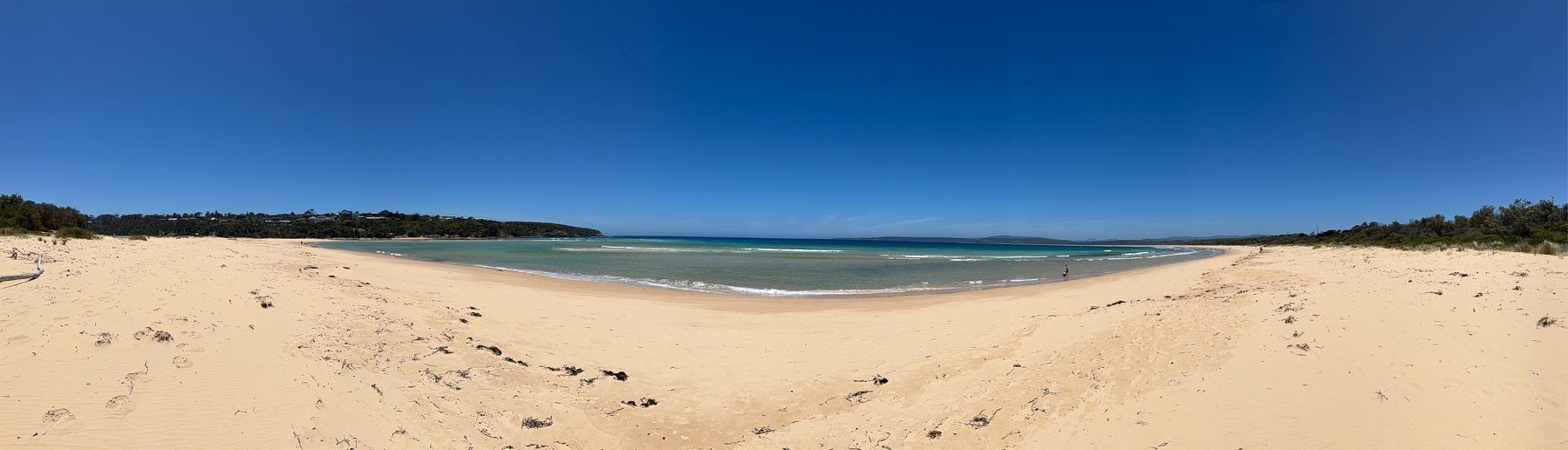Panorama of Merimbula main beach