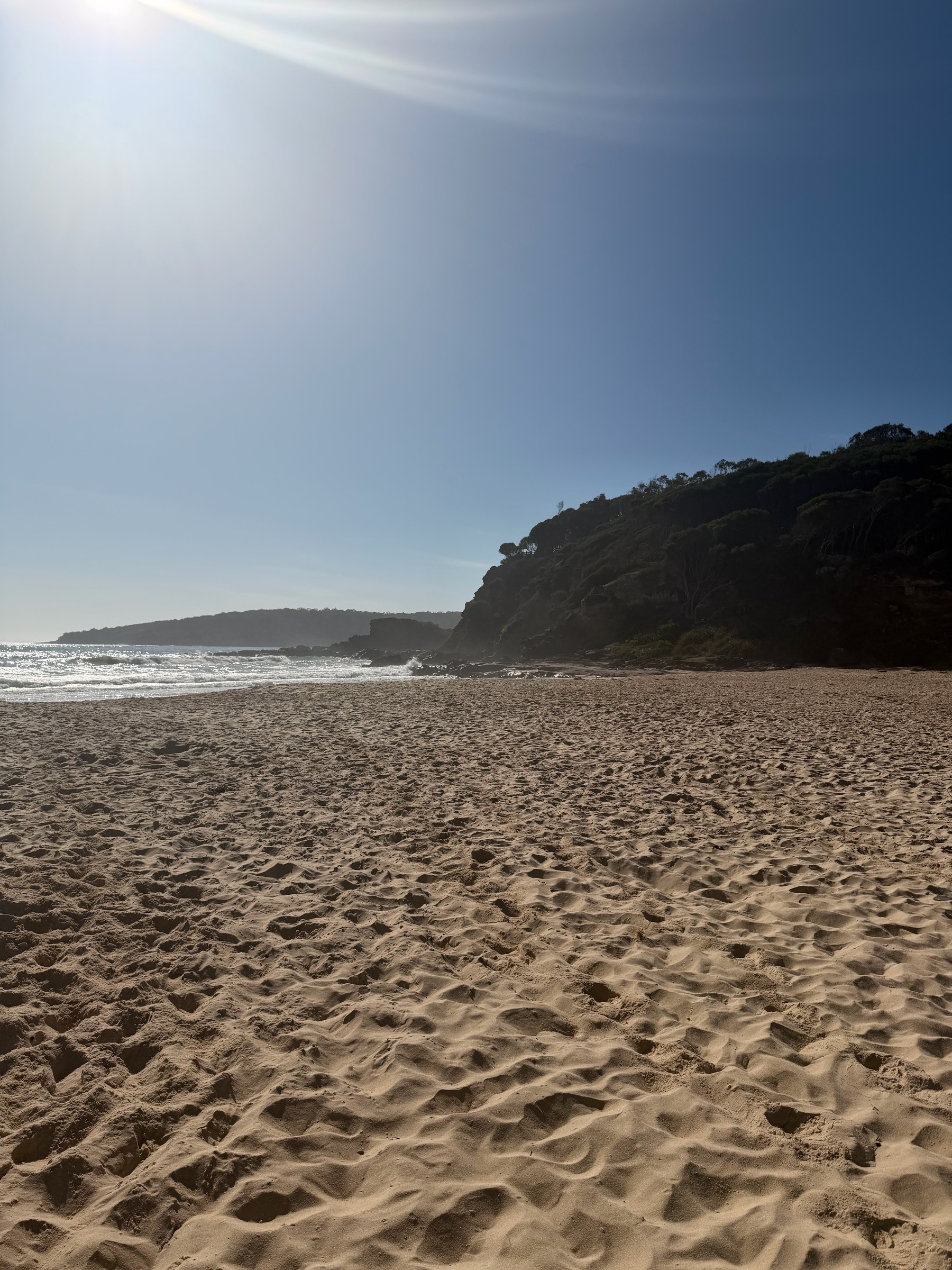 The sun rising over Pambula beach