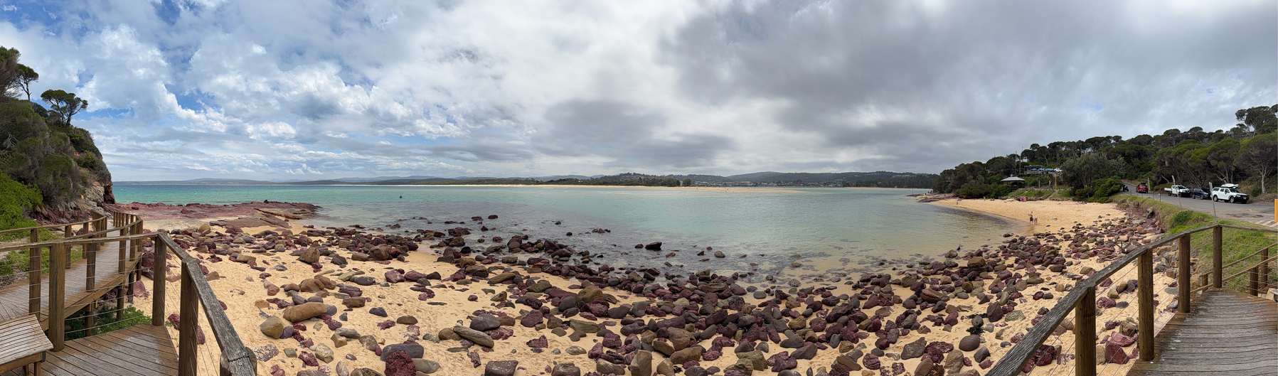 A panorama photo of the sea