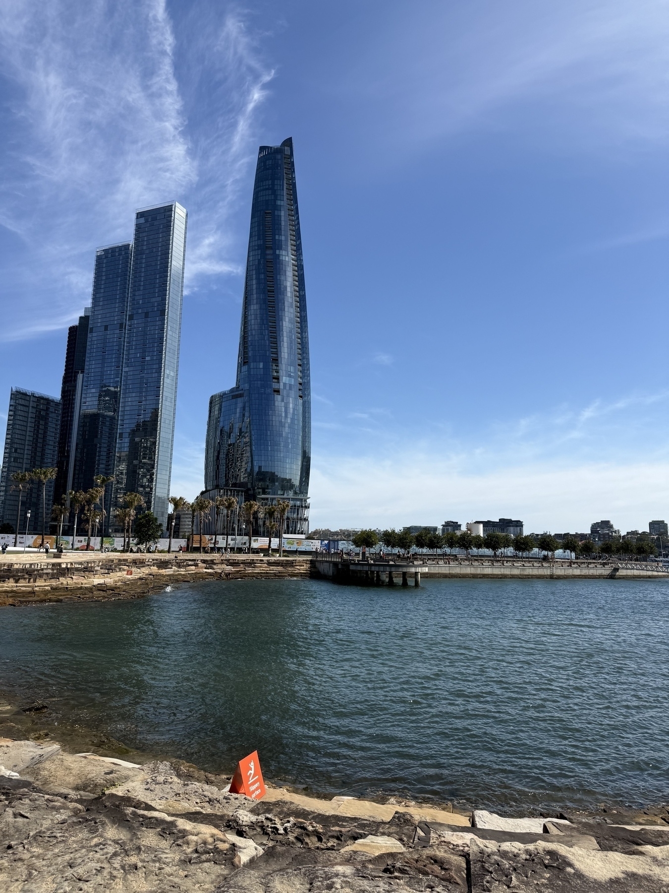 Looking back at The Crown from Barangaroo