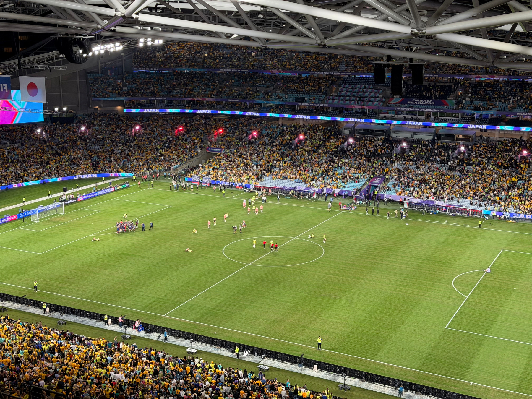 Devastation for the Matilda’s after a tough match. Played so well, just couldn’t find the net.