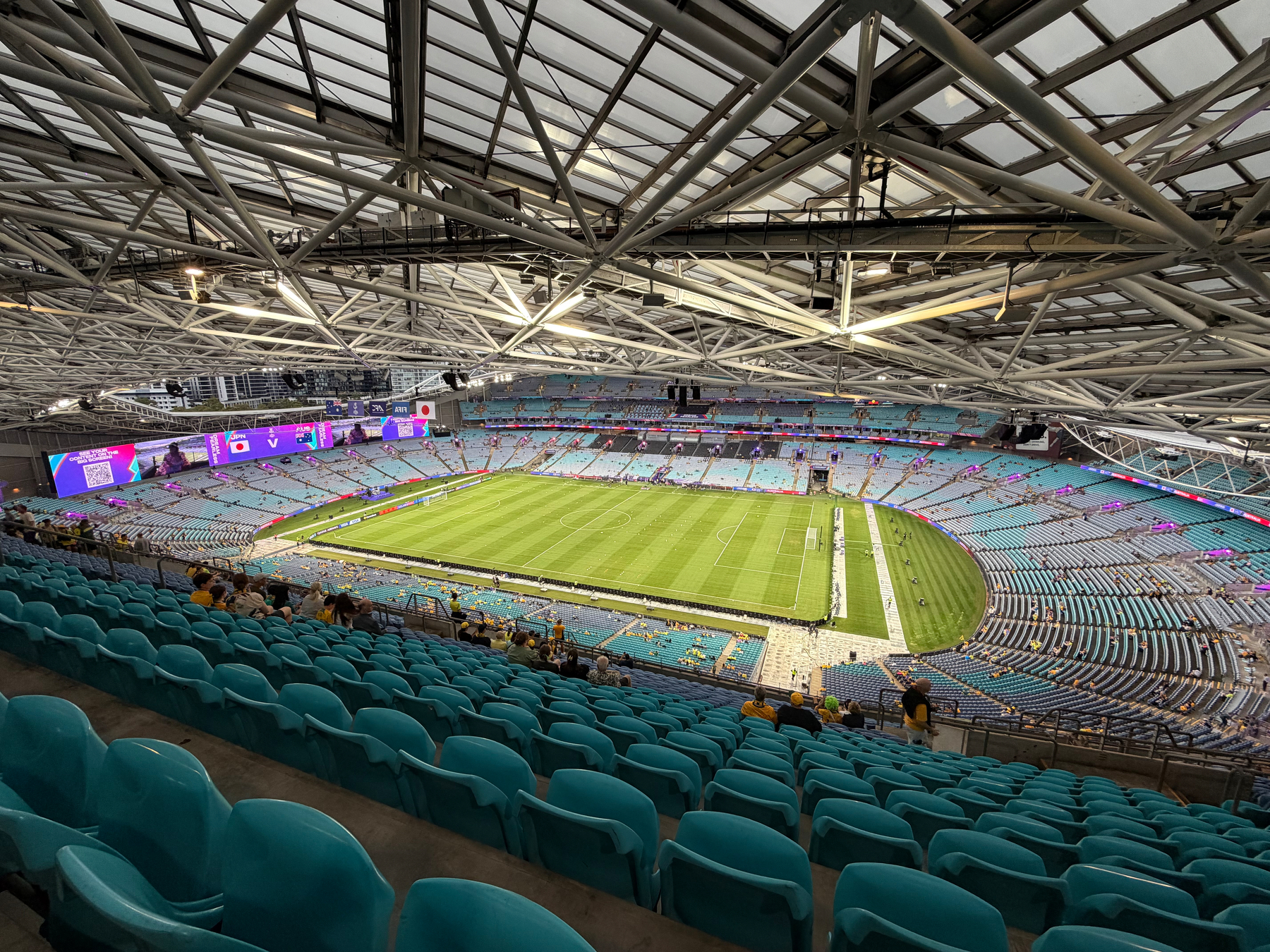 Pic of the field in stadium Australia from the nosebleeds.