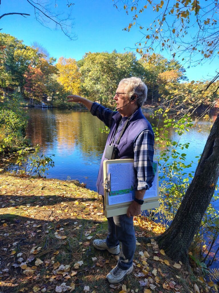 Bryan Harvey stending in front of Puffer's Pond.