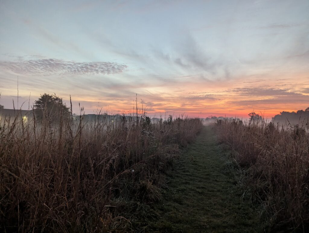Sunrise over the prairie