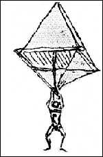 Da Vinci's sketch of a parachute