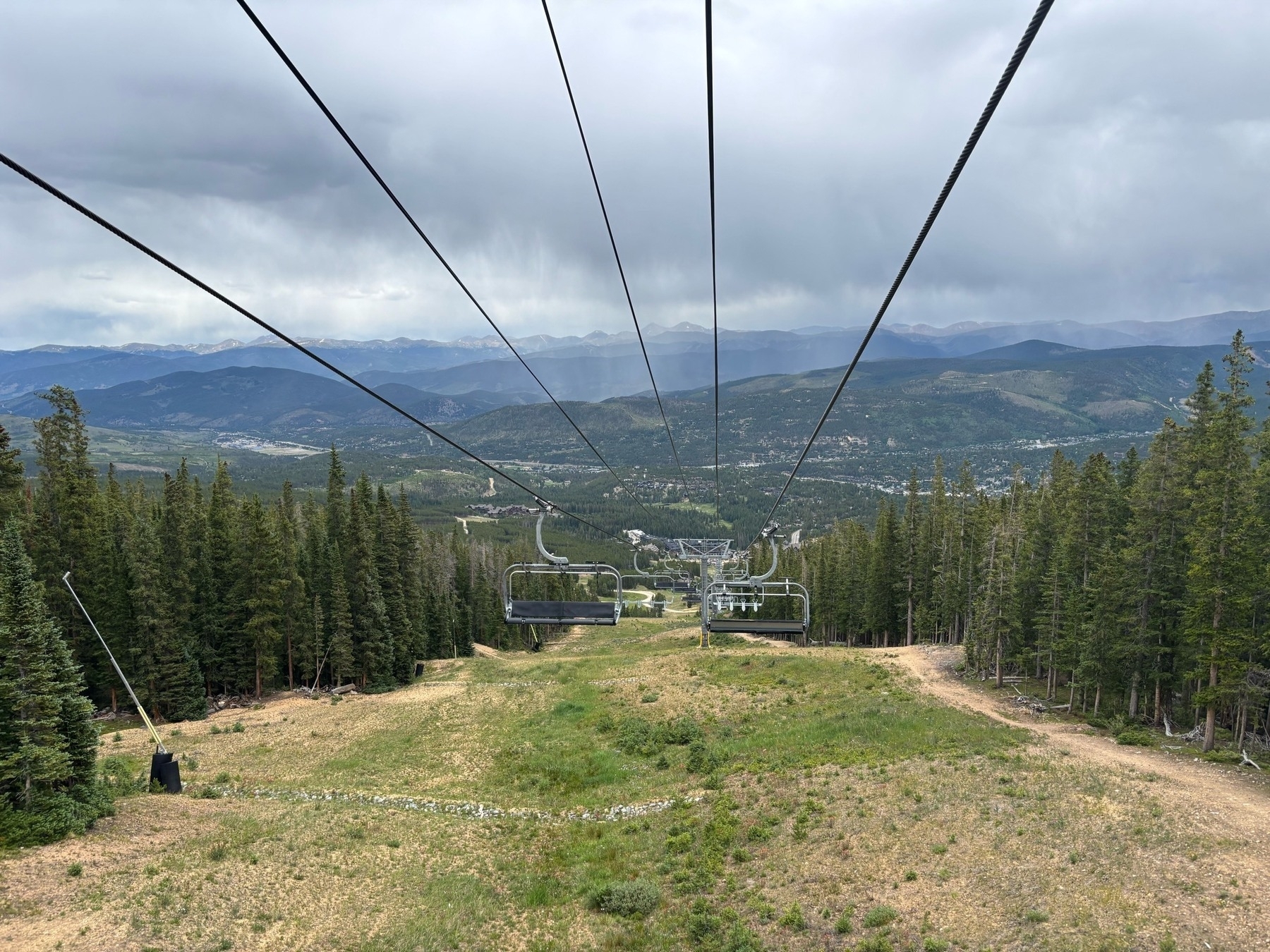 View from the ride down the ski lift of peak 8, Breckinridge