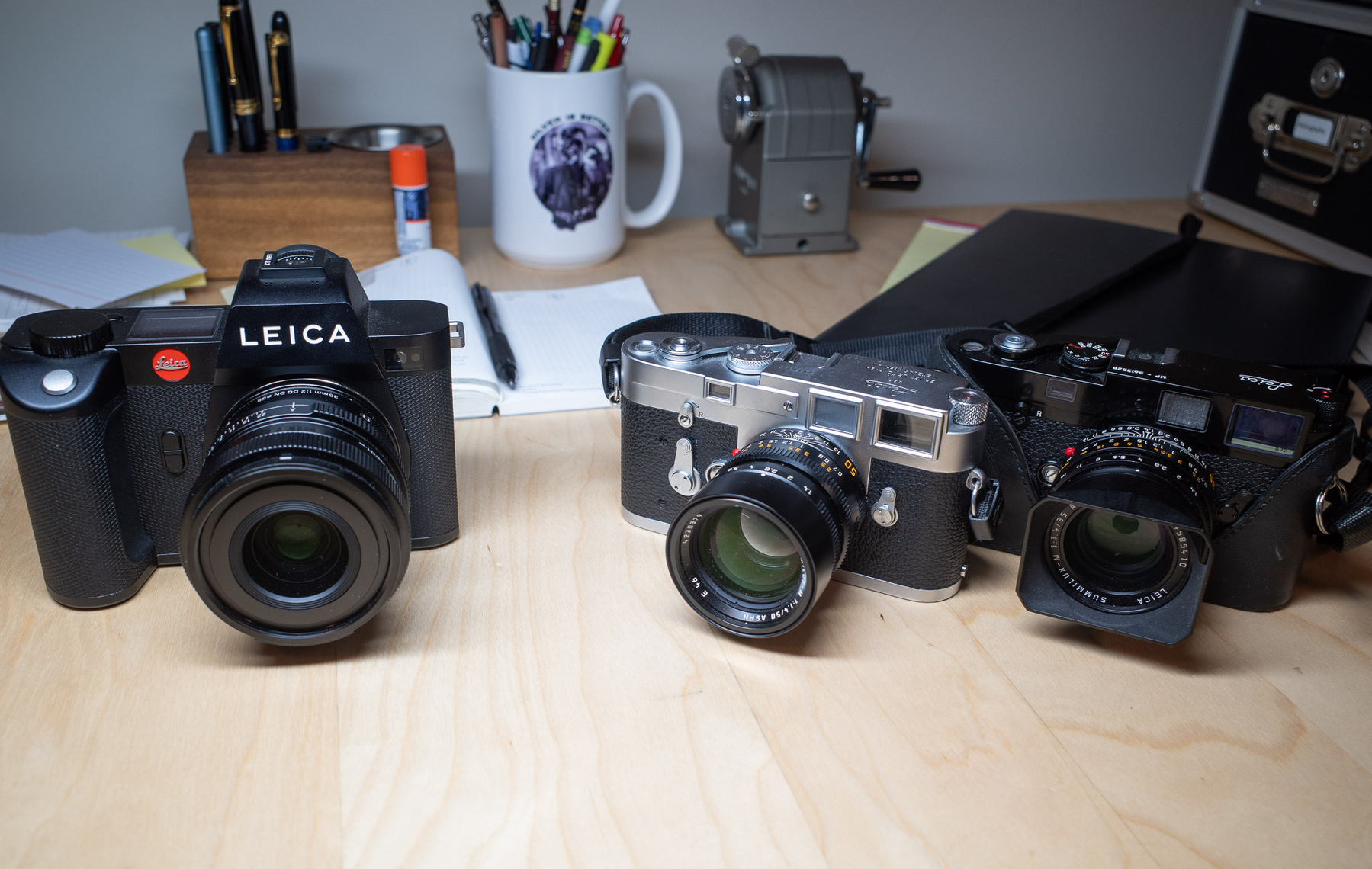 Digital: Leica SL2 and Film: Leica M3 and Leica MP.