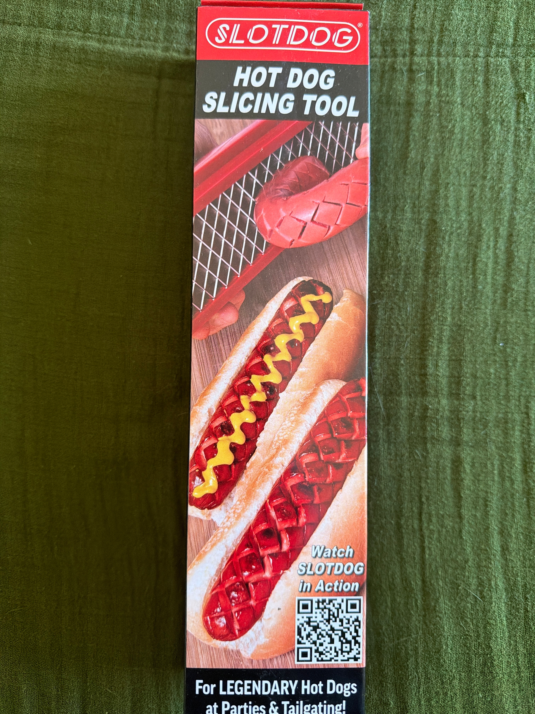The Slotdog, hot dog slicing tool from Grill General
