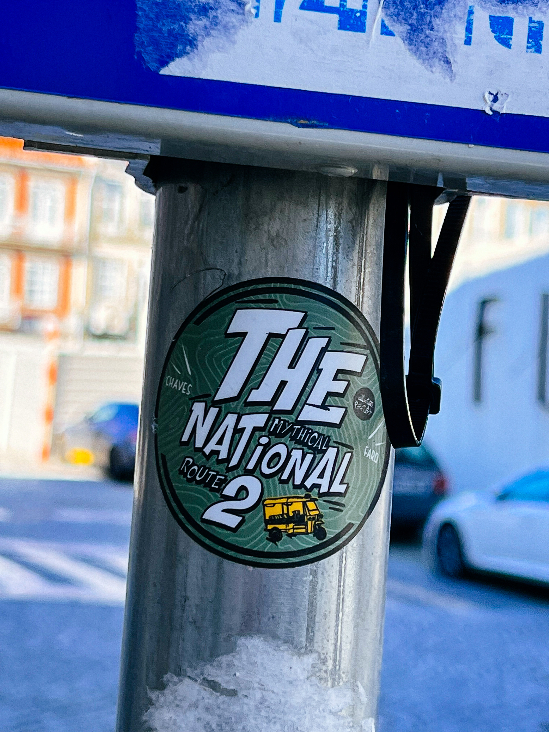 Sticker advertising the “mythical national 2” road. 