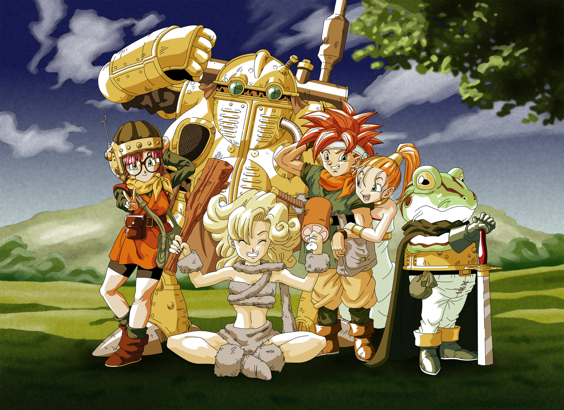 Art of the main cast of Chrono Trigger 